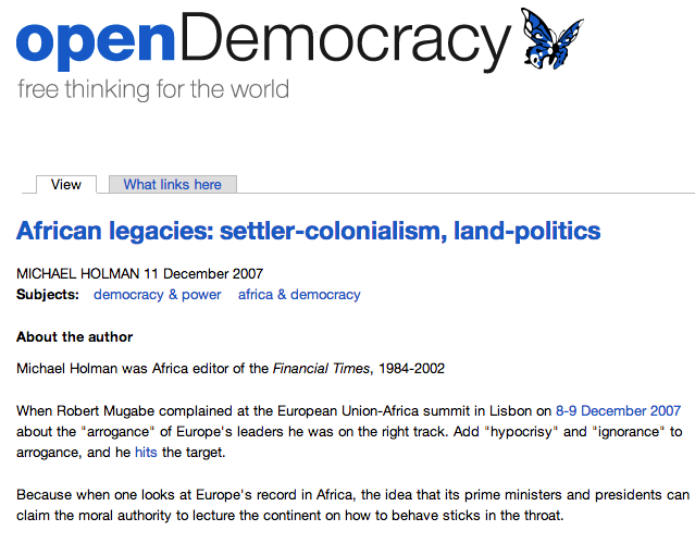 African legacies: settler-colonialism, land-politics